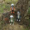 Cool Halloween Skeleton In Hoodie Resin Figurine - Gothic Desktop Decor, Cartoon Skull Statue
