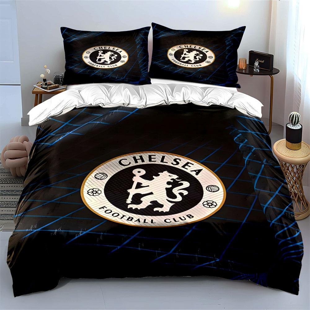 Logo des FC Chelsea. Bettwäsche-Sets Bettbezug-Sets Bettbezüge Kissenbezüge(1 * Bettbezug 2 * Kissenbezüge ohne Bettdecke)