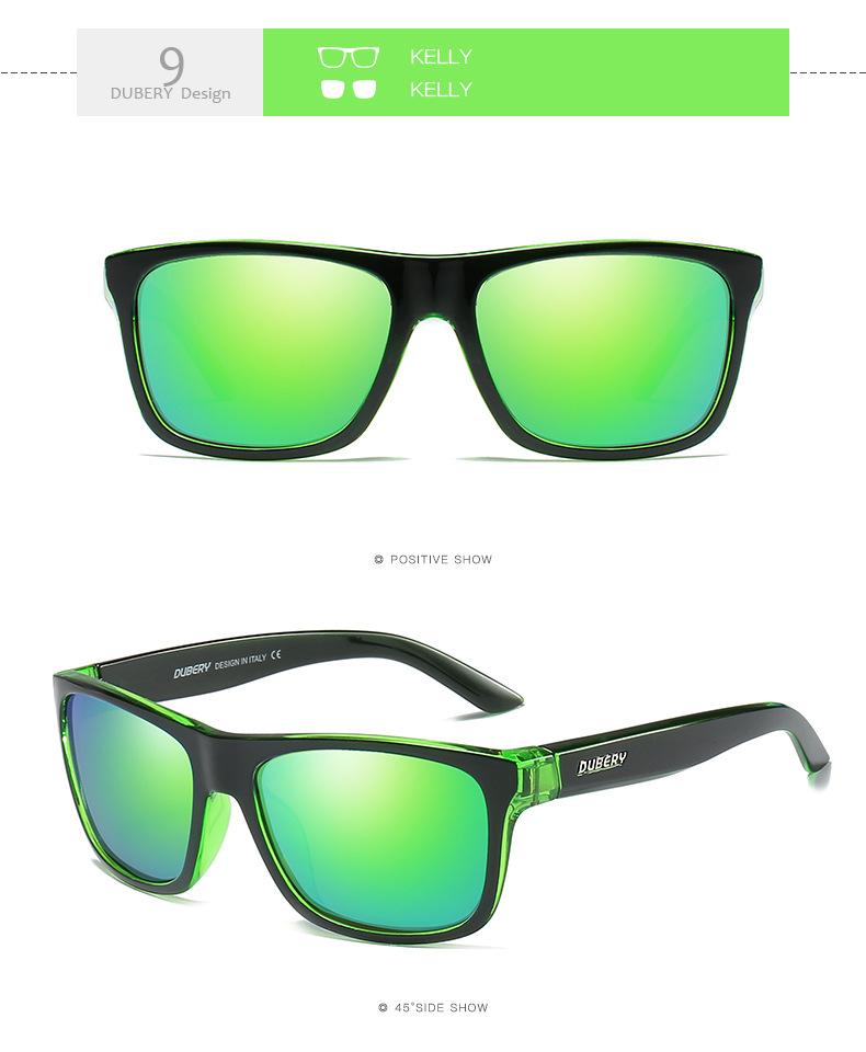 

DUBERY New Sports Polarized Sunglasses Fashion Mirror Lens for Driving Cycling UV400 Protection Men Women