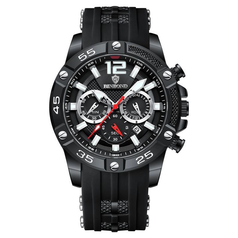 BINBOND Men's Watch Men's Luminous Men's Student Electronic Watch Mechanical Wind Sports Waterproof Quartz