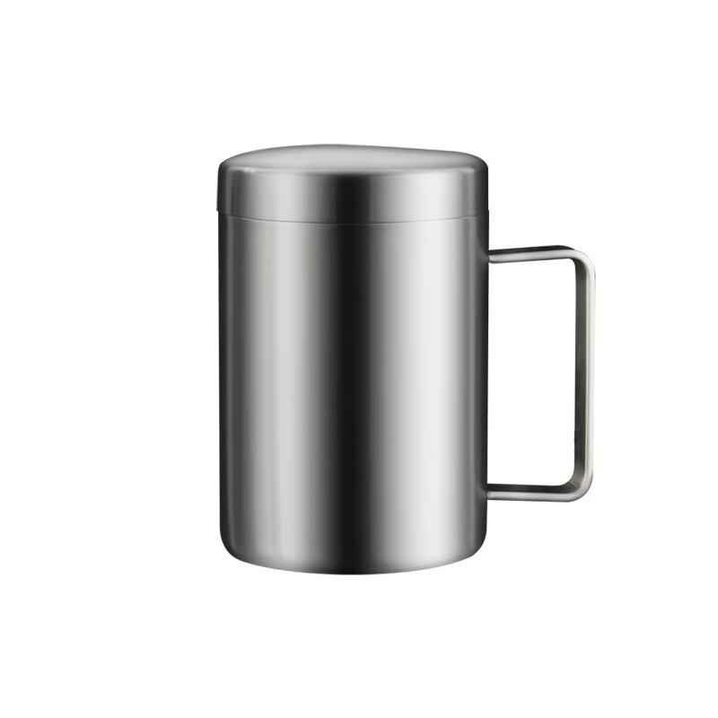 Stainless Steel Double-Wall Insulated Mug with Lid