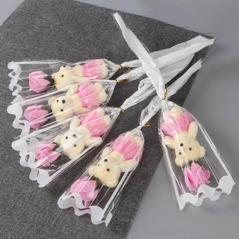 

1-5PCS Artificial Rose Bear Flowers Soap Bouquet Set Lovely Flower Gift for Mother s Day Valentine s Birthday Wedding Home Decor 1Pcs розовый