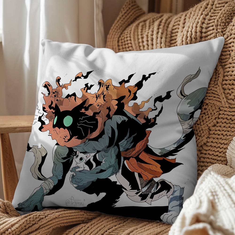 

Artist frypai Cat knight cat drake Pillow Case Pillow Case Living Room Sofa Cushion Cover Suitable For Home Bedroom Decoration 45x45 cm