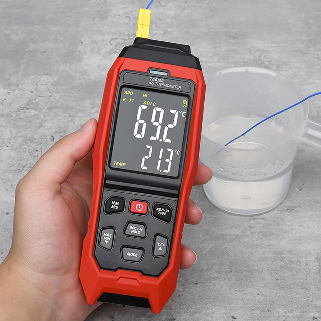 TASI TA612C 4 Channels K/ J Type Thermocouple Thermometer -200~1372/ -328~2501Stopień Fahrenheita Handheld Digital LCD Temperature Meter 5000 Groups