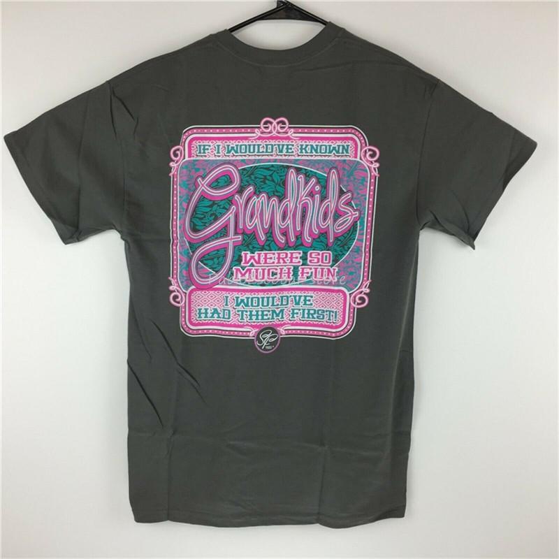 

Sassy Frass Tees TShirt Color Charcoal Grey Grandkids So Much Fun Size Small Humorous Tee Shirt men brand tshirt summer top S