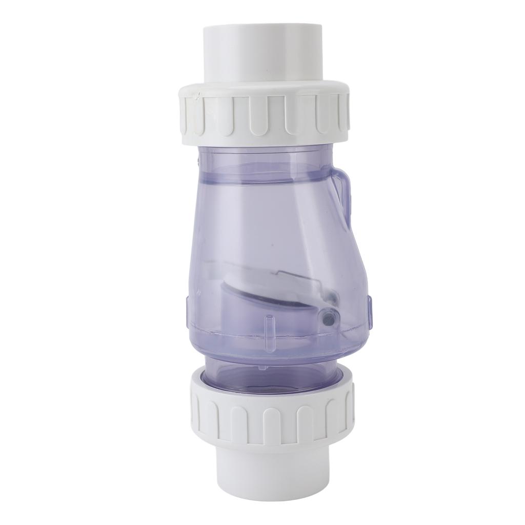 2 Inch Check Valve Transparent Pool Accessories Replacement Check Valve Prevent Backflow