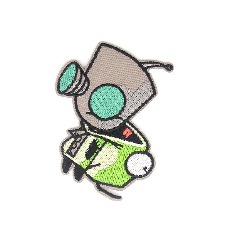 Buy 1pcs Invader Zim 90s Patches Iron On Badge Embroideried Clothes ...