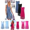 Urban Chic Sleeveless Floral Print Loose Fit Midi Dress Polyester Blend