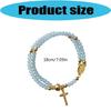 Fashionable Alloy Link Bracelet Ceramic Detail Crucifix Charm Link Chain For Birthday And Anniversary Gift