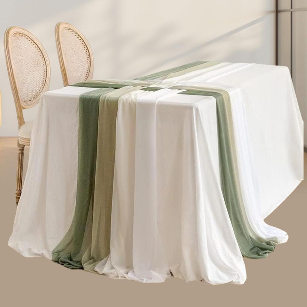 Arco de casamento Chiffon Cortina Caminho de mesa Caramanchão Cortina Decorativa Leve Capa de pano