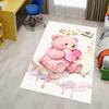 Teddy Bear Heart Pattern Area Rug, Office Carpet Indoor Outdoor Entrance Doormat, Non-Slip Soft And Comfortable, Living Room, C122058