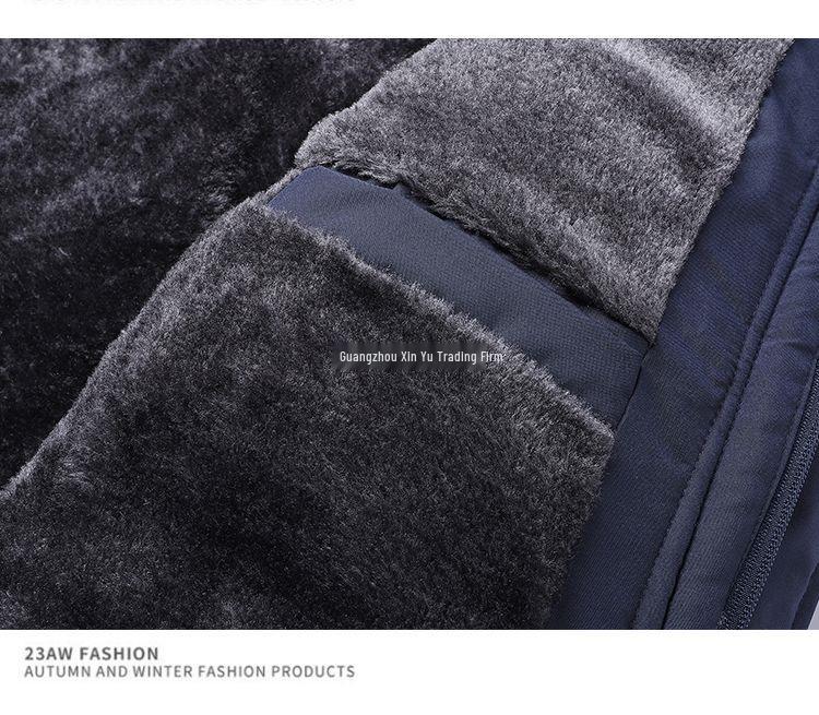 Men's Winter Cotton Jacket for Seniors - Extra Thick, Plus Velvet for Enhanced Warmth