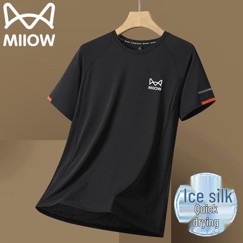 MiiOW Men s Quick Dry Short Sleeve T-Shirt 4XL
