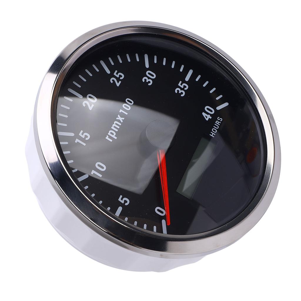 110mm 4 3 8in Tachometer 7 Color Backlight 4000RPM Gauge with Hour Meter for Truck Tractor Trailer Car RV Boat DC 9 to