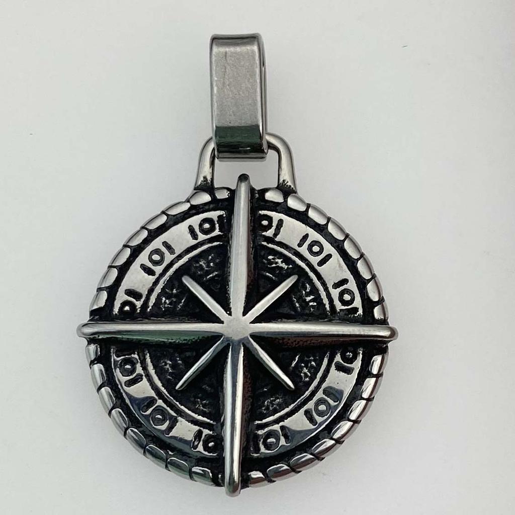 Necklace Compass Hip Hop Light Luxury Versatile Pendant