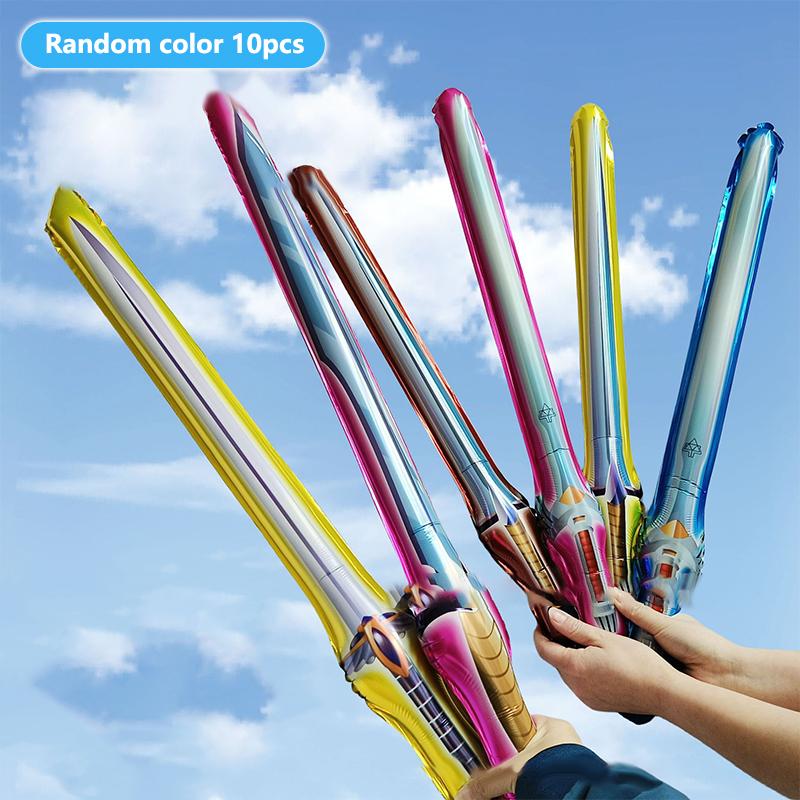 

10 шт. Надувной меч Алюминиевая пленка Воздушный шар Садовая игра Уличные игры Мечи Реквизит Детская игрушка Украшение для вечеринки