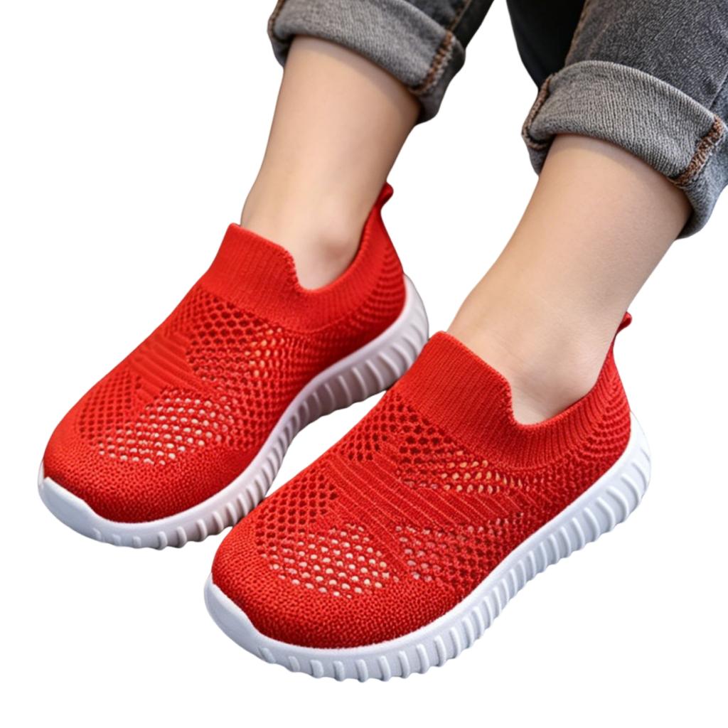 Scarpe da Bambino in Maglia Traspirante Suola Flessibile Leggera Slip-On Calzature Morbide Comode per Bambini Piccoli e Neonati