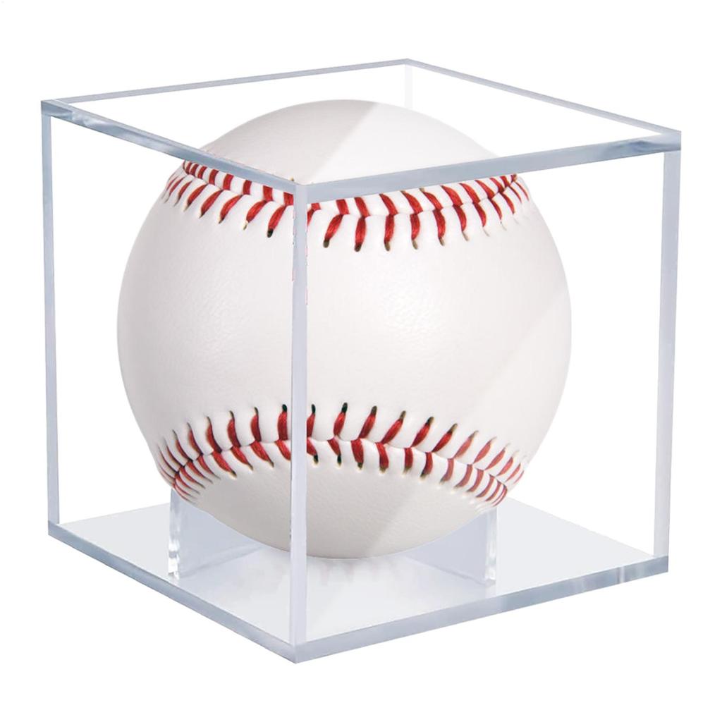 Premium Clear Acrylic Baseball Display Box UV-Proof Square Souvenir & Collectible Holder for Signed Ball