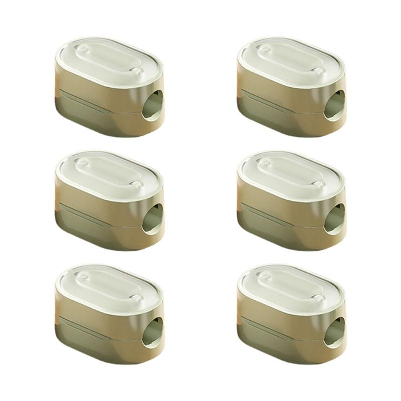 

6Pieces Cord Managements Clip Plastic Materials for Organizing Multiple Cables on Desks and Entertainment Centers зелений