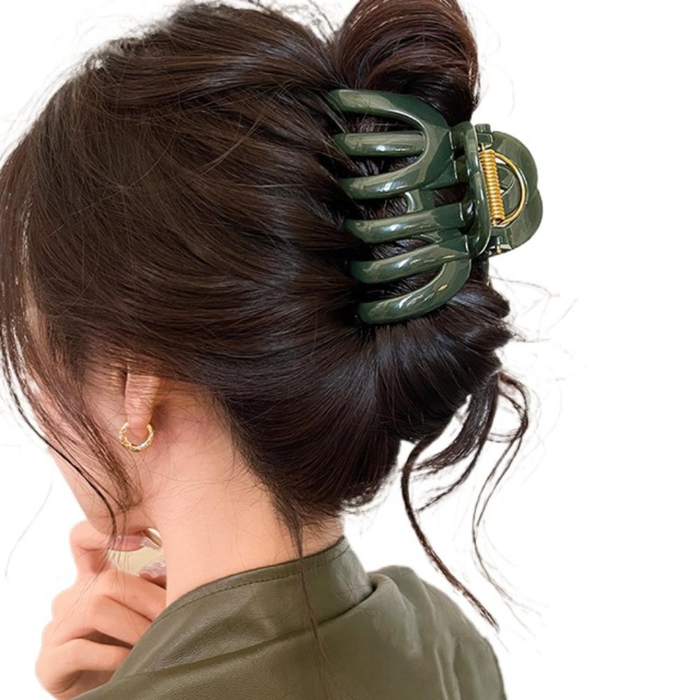 Updo French Style Pumpkin Hair Claw Large Cute Hair Grab Temperament 9cm/3.54inch Shark Clip Female