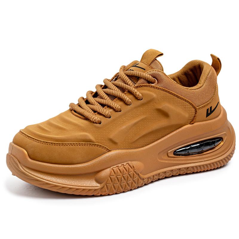 Warrior Casual Fashion Versatile Daily Commuting Slip-Resistant Durable Low-Top Dad Shoes Men Sneaker Yellow WXY(S)-4681N03