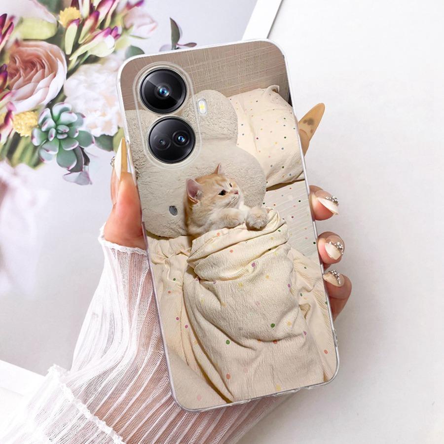 For Realme 10 Pro Plus Case RMX3687 Cover Butterfly Painted Silicone Soft Back Case For Realme10 10 Pro Case Protective Shell