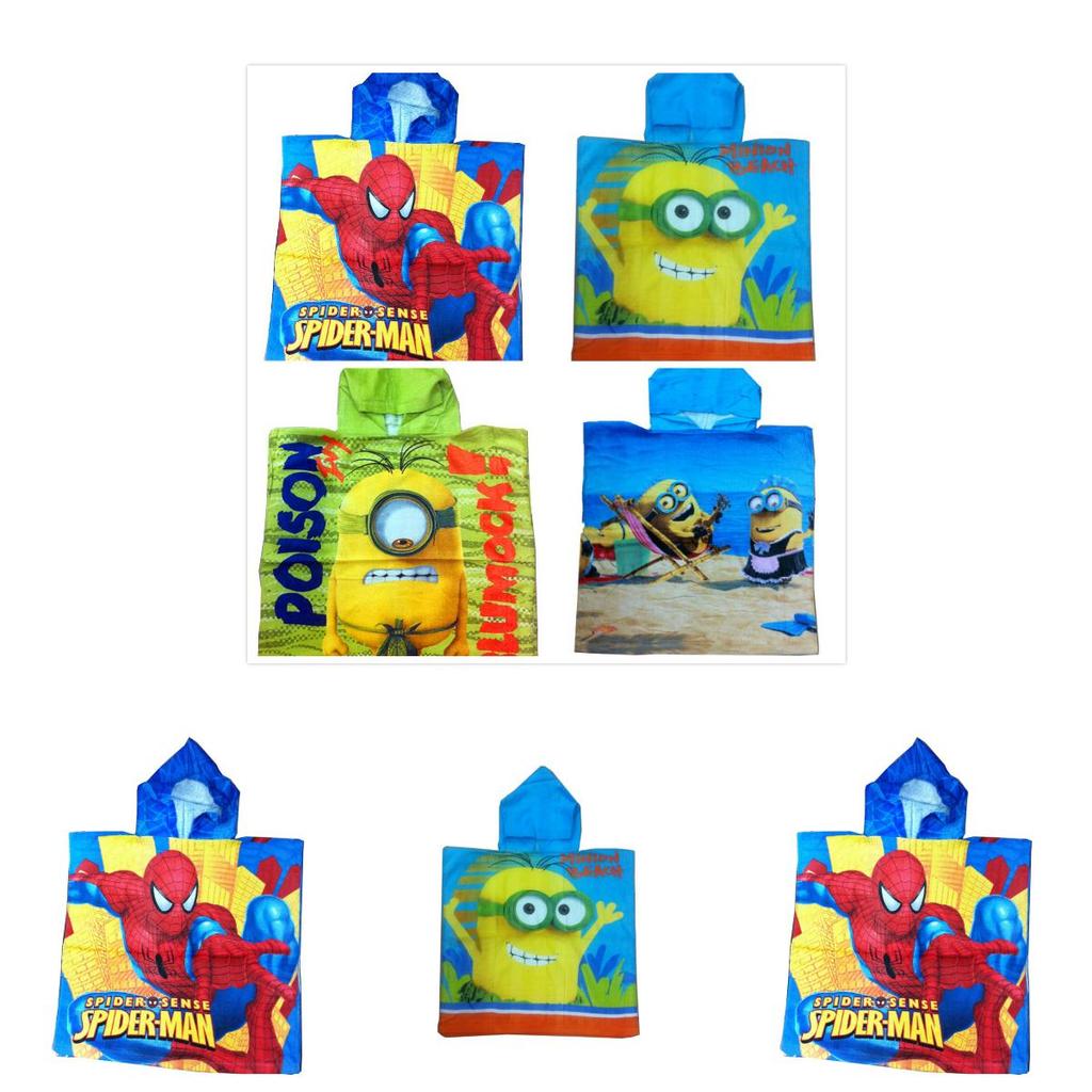 Despicable Me Cartoon Cotton Hooded Towel With Water Absorbing Material For Children