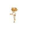 Luxury High-End Gold-Tone Rose Flower Brooch Pin For Women & Men - Elegant Suit Coat Badge Fashion Jewelry Lapel Accessory