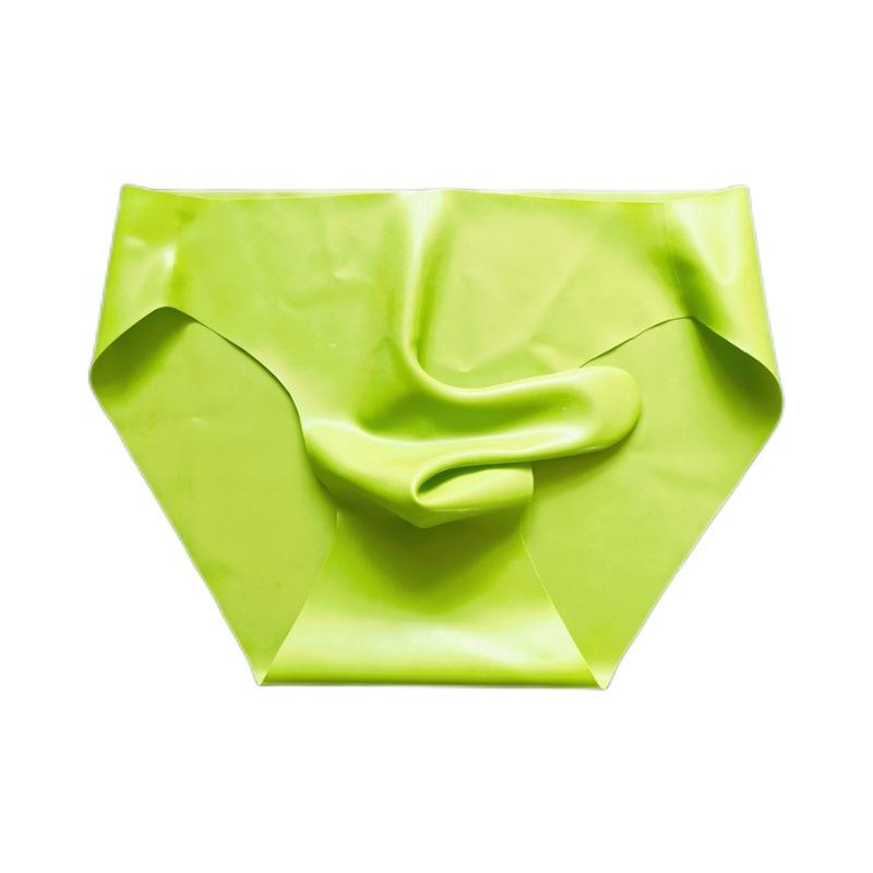 Latex Bullets Separate Panties Men'S Seemless Transparent Rubber Briefs Sexy Pseudo-Girl Lingerie Sissy Gay Party Club Nightwear
