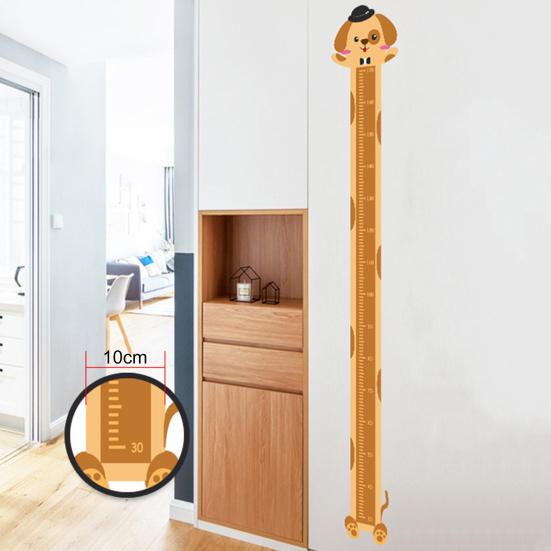 Animal Baby Growth Chart Decal Self-Adhesive Children Bedroom Play Room Nursery Boys Girls Height Measurement Ruler Wall Sticker