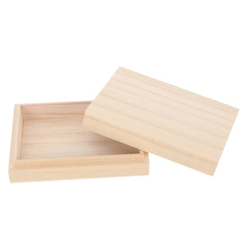 COSMEVIVI 2-Piece Wooden Playing Card Storage Box, Reliable Storage Box, Small Bead Case, Poker Storage Box, Empty Poker Box, Poker Card Storage Case,