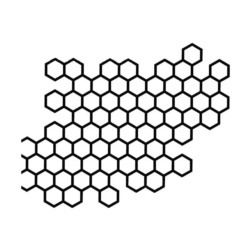 Reflective Honeycomb Car Stickers Personalised Honeycomb Modified Grid Creative Stickers For Electric Car Motorcycle чёрный