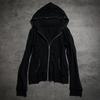 2026 Fall Winter Punk Hip Hop Gothic Hoodie Women Y2K Slim Fit Zip Up Sweatshirt