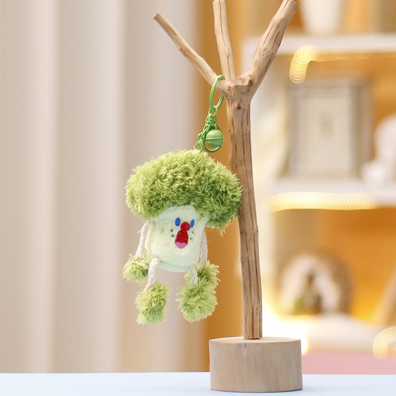 Cute Vegetable Plush Toy Cartoon Cabbage Corn Broccoli Pendant Soft Stuffed Doll Keychain Backpack Car Bag Decor Kid Gift