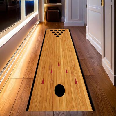 Bowling Lane Runner Rug  Kids Teens Bowling Game Carpet  Fun Hallway Bowling Mat  Indoor Play Lane  Bowling Alley Floor Decor