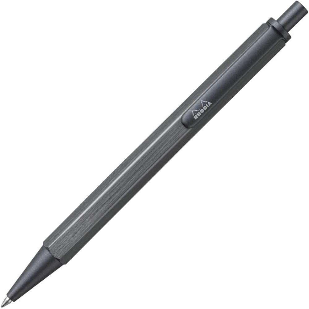 Rhodia Ballpoint Pen Script 0.7mm Aluminum Body Hairline Finish Cf9372