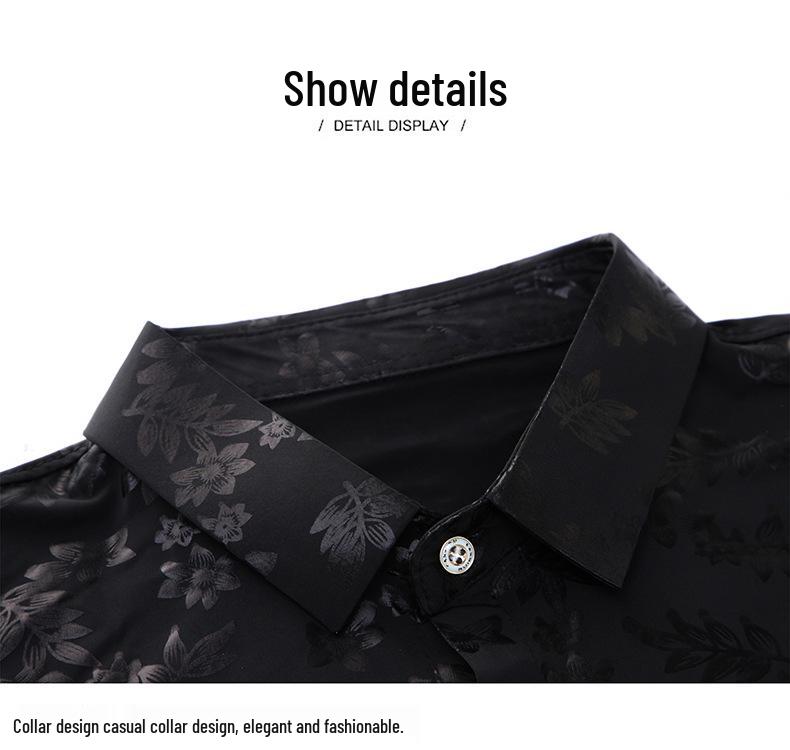 Men's Summer Ice Silk Casual Short-Sleeve Shirt - Wrinkle-Resistant, Easy-Care