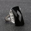 Mujeres Bohemia Vintage Geométrico Resina Charm Rhinestone Anillo Dedo Joyería Regalo