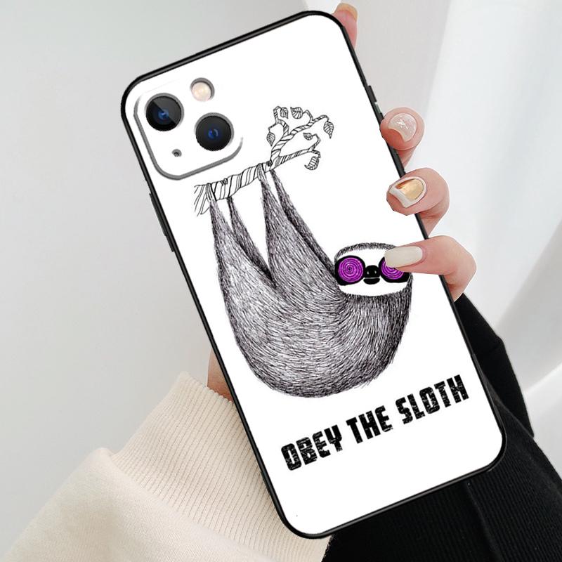 Cute Sloths Watercolor Phone Case For iPhone 17 Pro Max 14 13 12 11 15 16 Pro Max mini 15 16 Plus 16e 17 Air Cover
