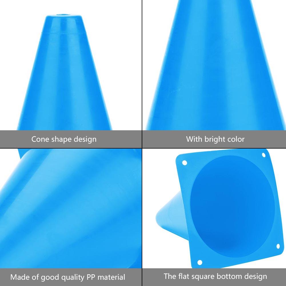 6pcs 18cm Soccer Training Cone Football Barriers Plastic Marker Holder Accessory (Red)