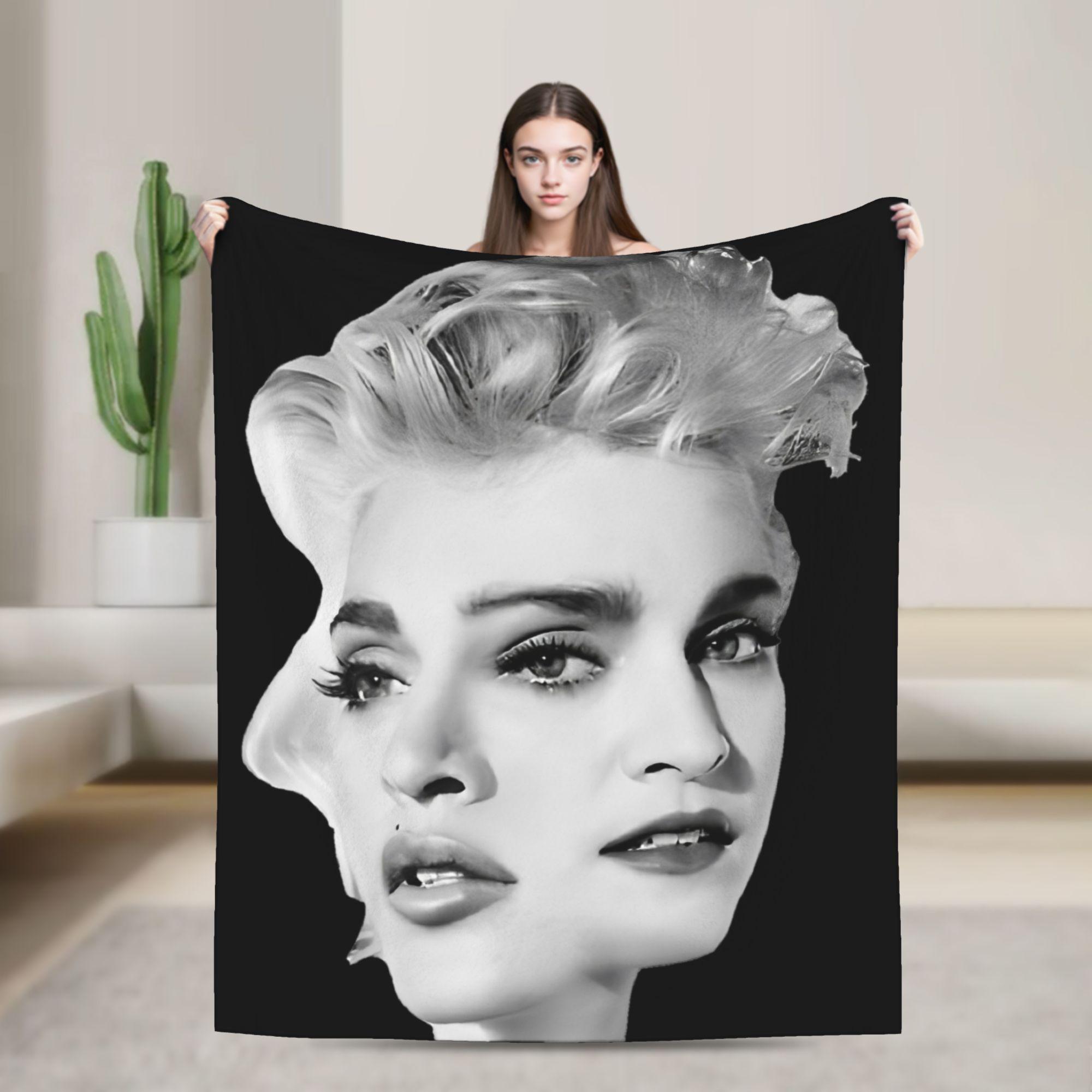 Vintage Madonna Celebration Tour Gift Blanket For Men Women Cozy Soft Pop Music Singer Throw Blankets for Sofa Multiple Sizes 75X95CM
