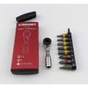 SIGNET Ultra Short Mini Ratchet Set, 52 Gears, 52mm Overall Length, Includes 8 Bits, Red, 22090