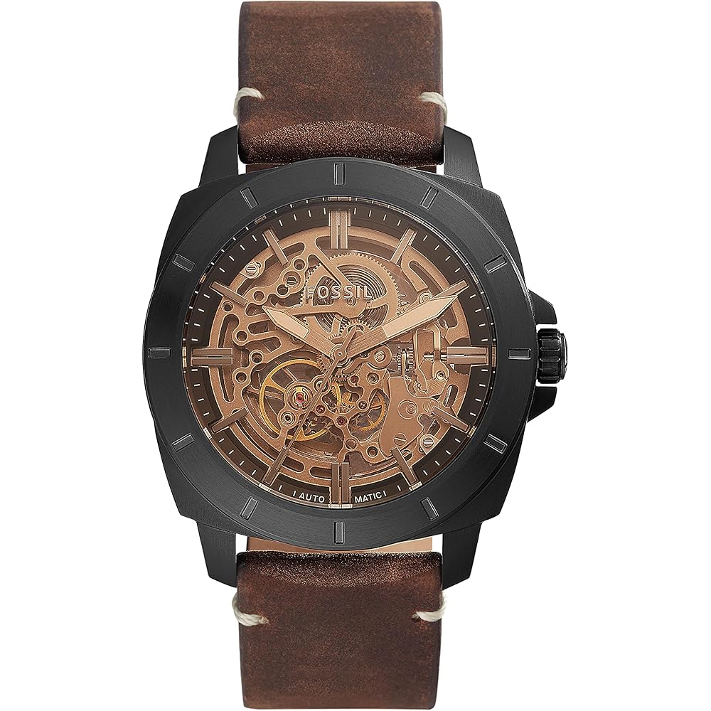 Мужские автоматические часы Fossil PRIVATEER SPORT MECHANICAL BQ2429, Коричневые, Официально импортированные