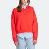 Levis Solid Color Long Sleeve Crew Neck Loose Regular Sweatshirt Women sweatshirt Red 85630-0000