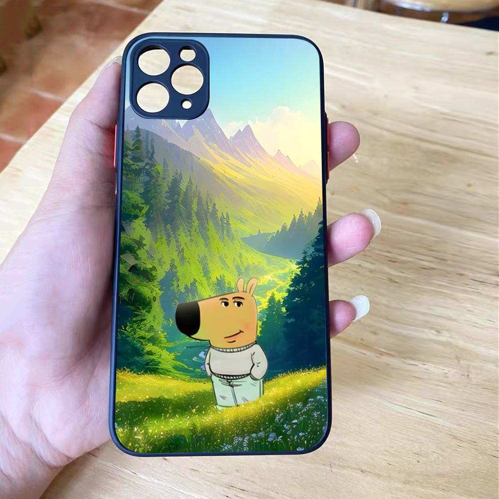 

Hot MEME Chill Guy For iPhone 16 15 14 11 12 13 Mini Pro Max X XS Phone Case shockproof frosted iPhone 12pro max