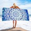 Bohemian Meeresschildkröte Strandtuch Farbverlauf Blau Mikrofaser Schnelltrocknend Sandfrei Weiches Badetuch Für Reise Yoga Camping