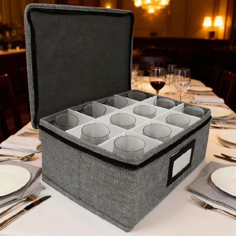 Elegant Glass Display Case Crafted of Washable Cloth Materials Fit Standard Cabinets Countertops