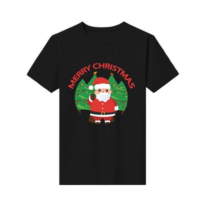 Camiseta estampada gola redonda feliz natal papai noel design personalizado manga curta algodão top masculino moda