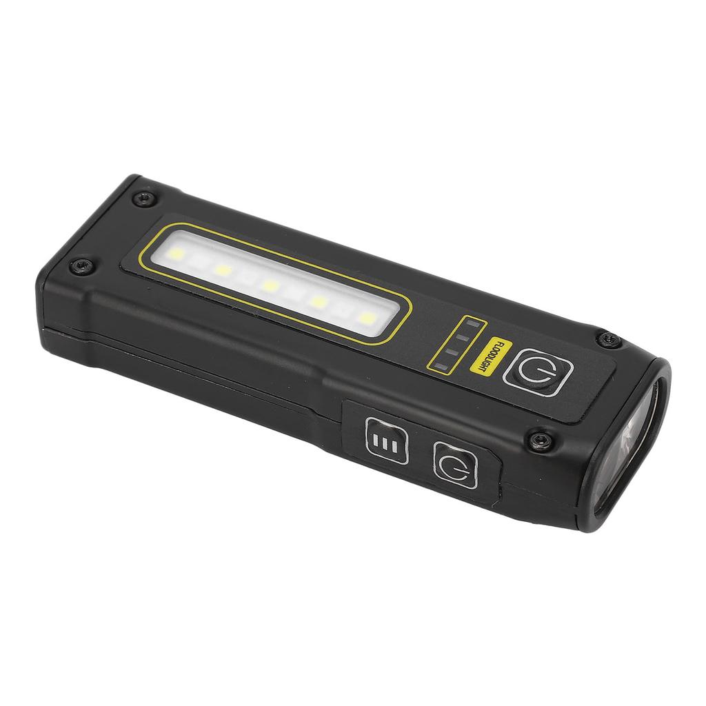 Black Flashlight Spot Light Magnet Suction IPX4 Waterproof Type C Rechargeable Warning Flashlight