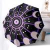1pc Moon Phases Stars Automatic Folding Umbrella, Heavy Duty 8 Rib Iron Frame,  Suitable for Travel, Daily Use, Birthday, Decor Gift  77